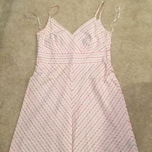 Pink and white sundress